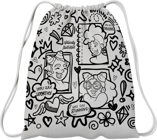 Coloring Drawstring Bags for All - The Coloring Museum