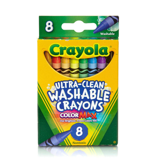 Ultra-Clean Washable Large Crayons - Color Max 8 ct - The Coloring Museum