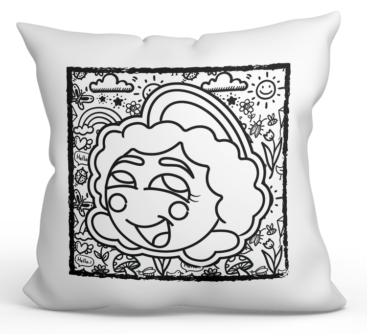 Angel ILL Emoji Coloring Pillows - The Coloring Museum