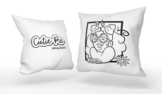 Cutie Pie ILL Girl Coloring Pillows - The Coloring Museum