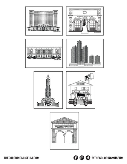 Detroit Coloring Pack - The Coloring Museum
