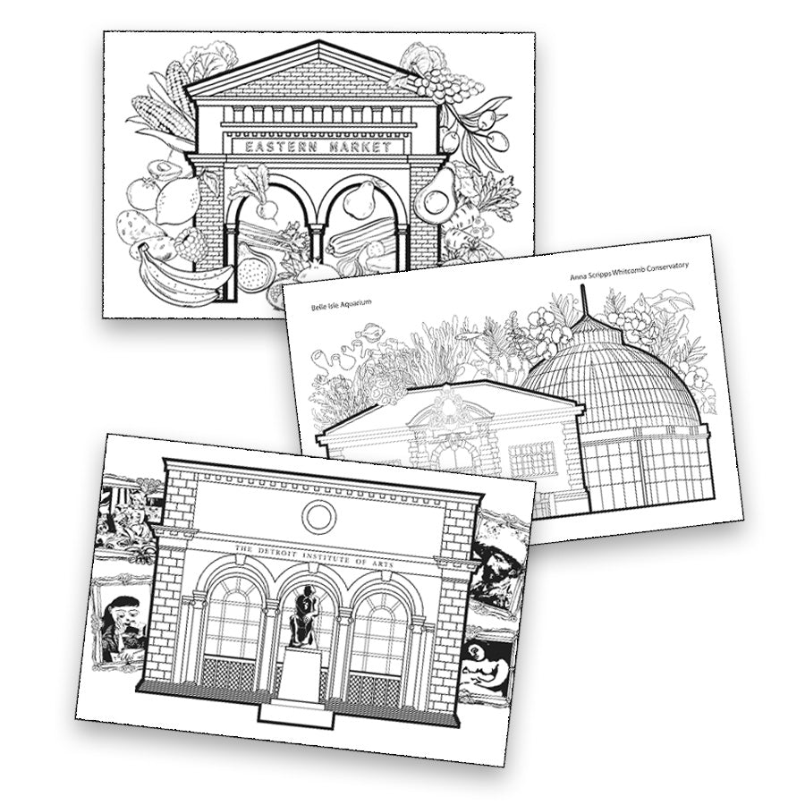 Coloing Postcards (6x9) - The Coloring Museum