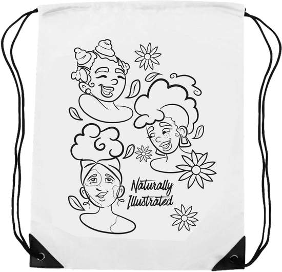 ILL Girls Drawstring Coloring Bag - The Coloring Museum