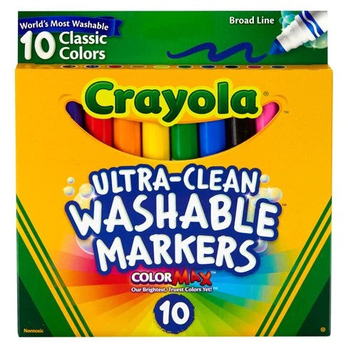 Ultra-Clean Washable Markers Color Max 10 ct - The Coloring Museum