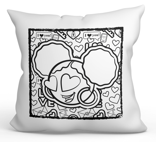 Love ILL Emoji Coloring Pillows - The Coloring Museum