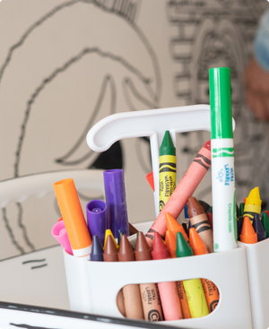 Basket Of Crayons at The Coloring Museum