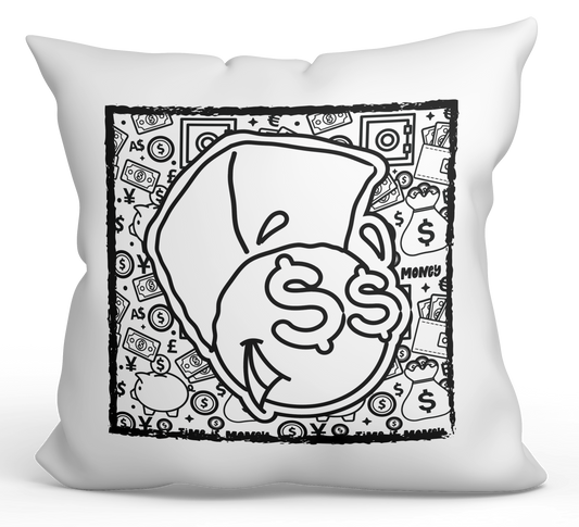 Money ILL Emoji Coloring Pillows - The Coloring Museum