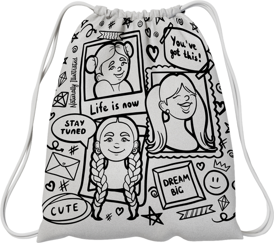 Coloring Drawstring Bags for All - The Coloring Museum