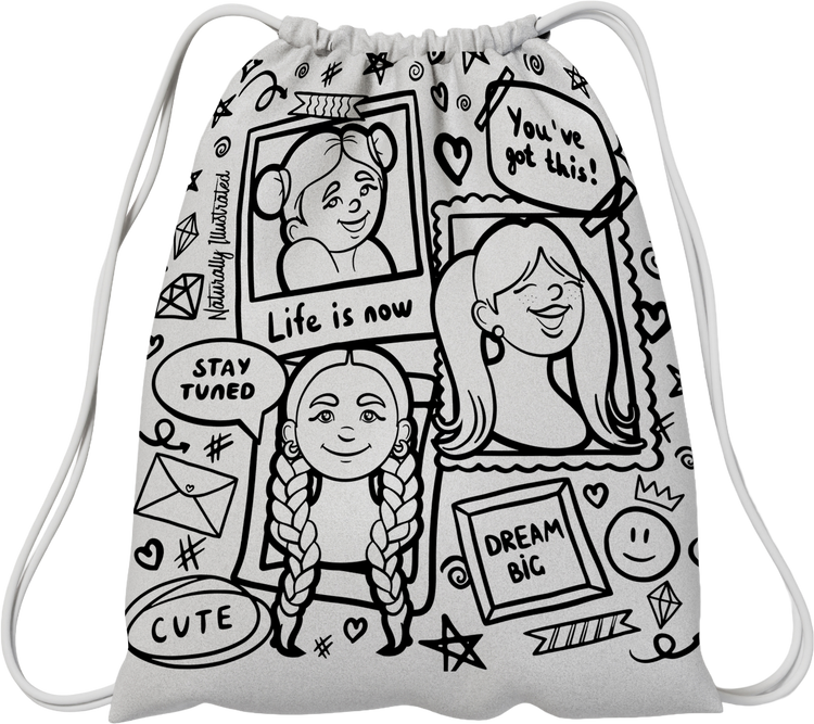 Coloring Drawstring Bags for All - The Coloring Museum