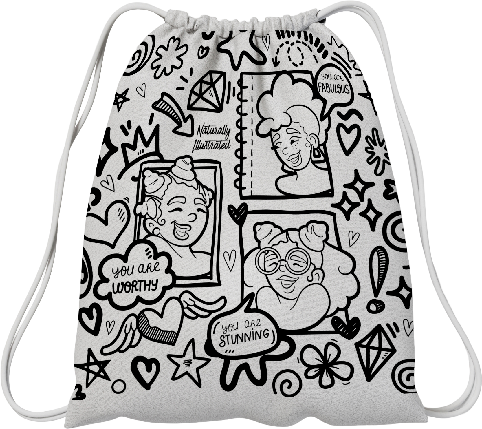 Coloring Drawstring Bags for All - The Coloring Museum