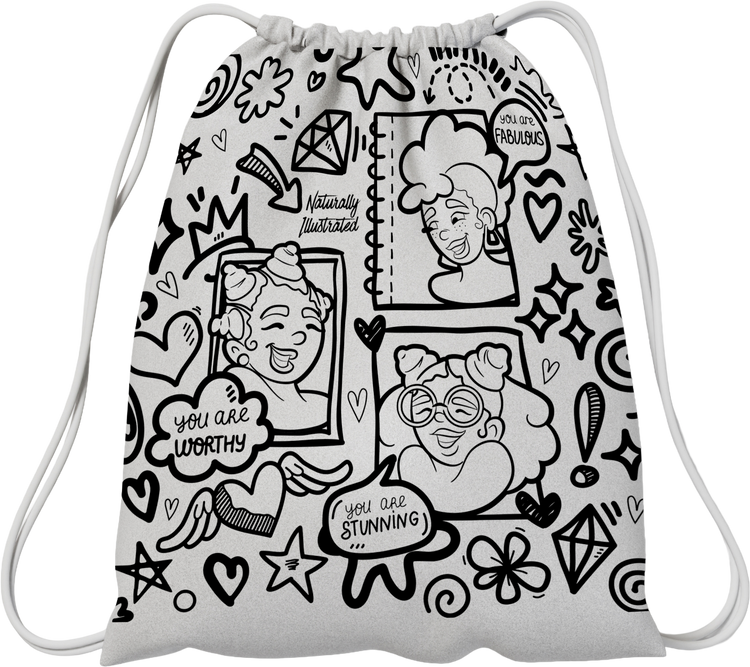 Coloring Drawstring Bags for All - The Coloring Museum