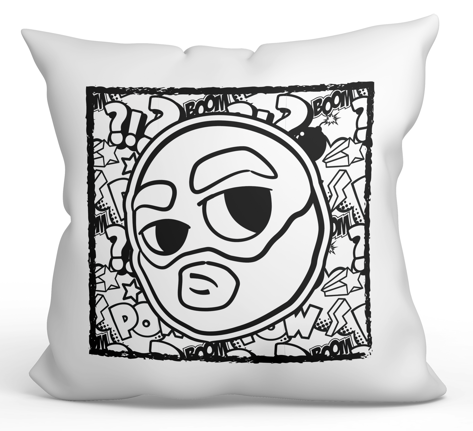 Pondering ILL Emoji Coloring Pillows - The Coloring Museum